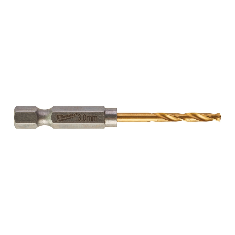 SHOCKWAVE Metallbohrer HSS-G RED HEX Titan 1/4"  10er Pack 3,0 x 65 mm