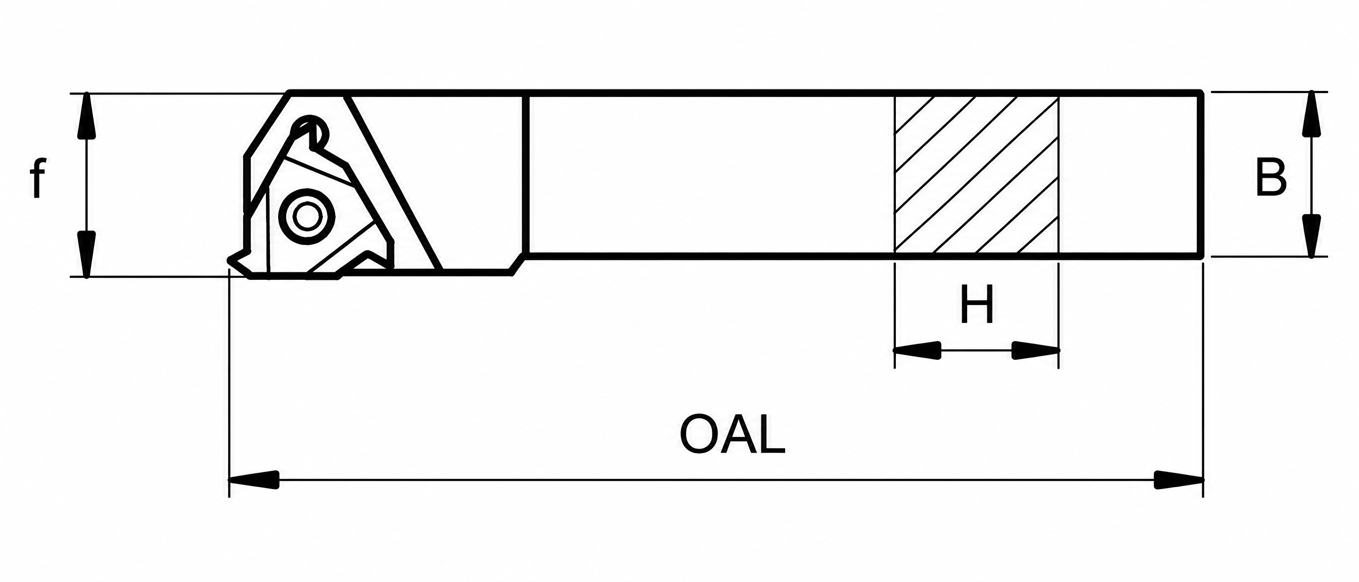 Eyltool Premium Klemmhalter Gewindedrehen außen rechts für WSP 16 ER 12 × 12 × 80 mm