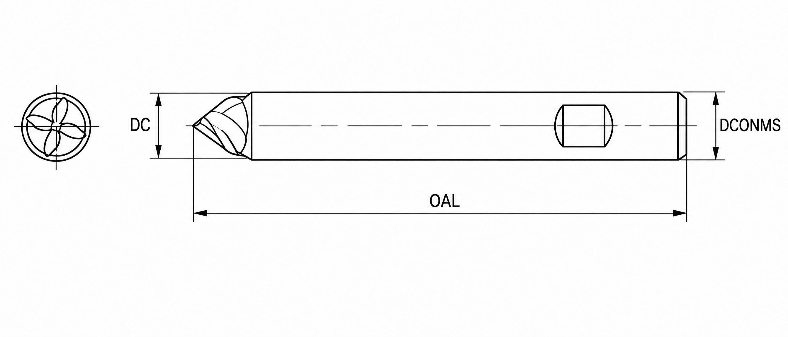Eyltool Premium NC-Entgratfräser spiralisiert 90° VHM TiAlN+ EYLKANTE Typ N, DIN 6535-HA, Ø 4 mm
