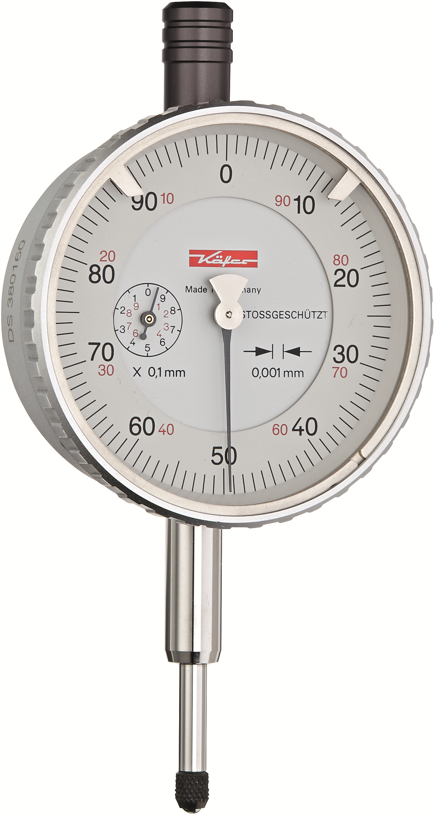 Feinmessuhr stoßgeschützt besonders genau MS1mm Abl. 0,001mm AD40mm ZU0,1mm WN