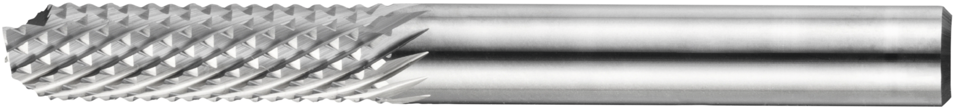 Frässtift Hartmetall Feinverzahnung Fish-Tail Schaft 6mm Zylinderform HFAS D6mm L25mm