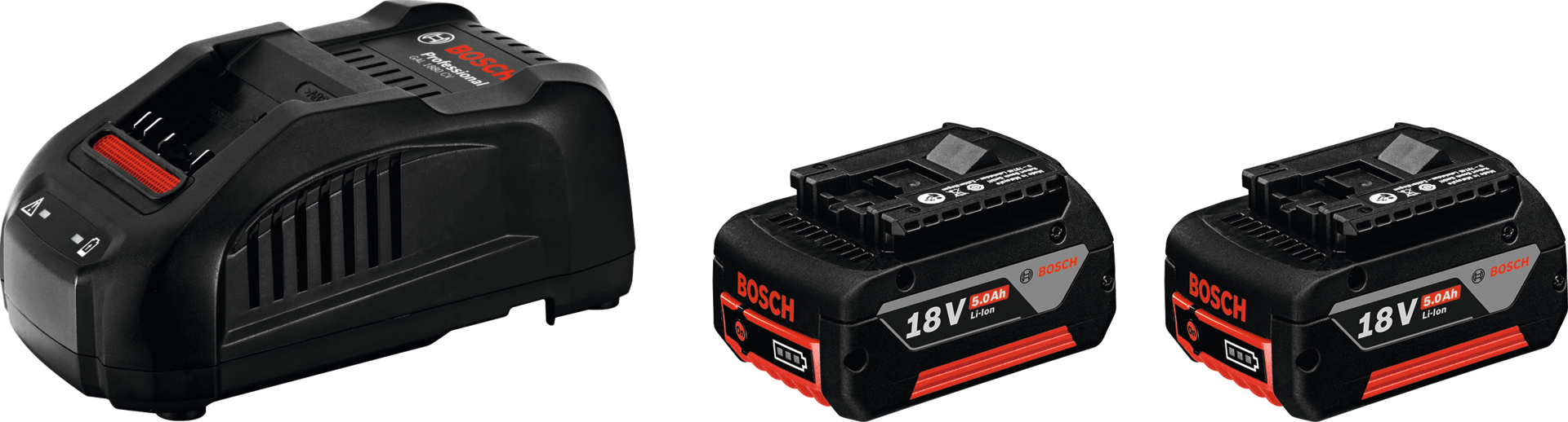 Akku-Basis Sortiment Bosch Starter Set 2x Akku 18V 5Ah mit Ladegerät