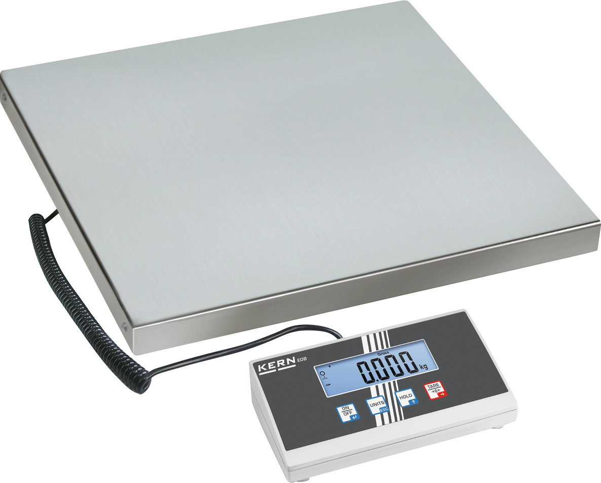 Plattformwaage EOB Edelstahl Wägeplatte 550x550mm WB60kg Abl. 20g