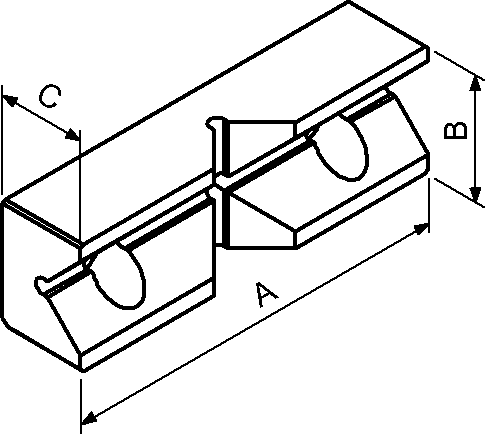 Prismenbacke Backenbreite 90mm für alle Hochdruckspanner