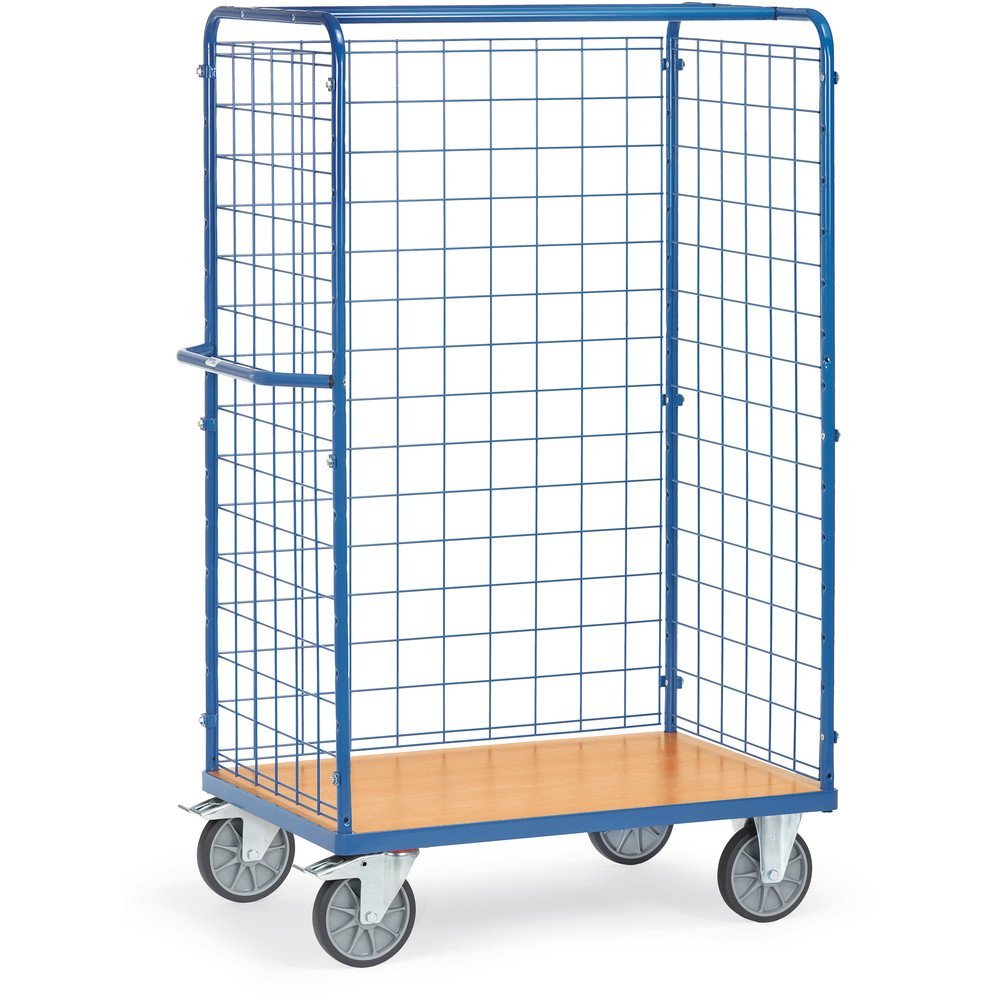 Paketwagen mit Drahtgitterwänden