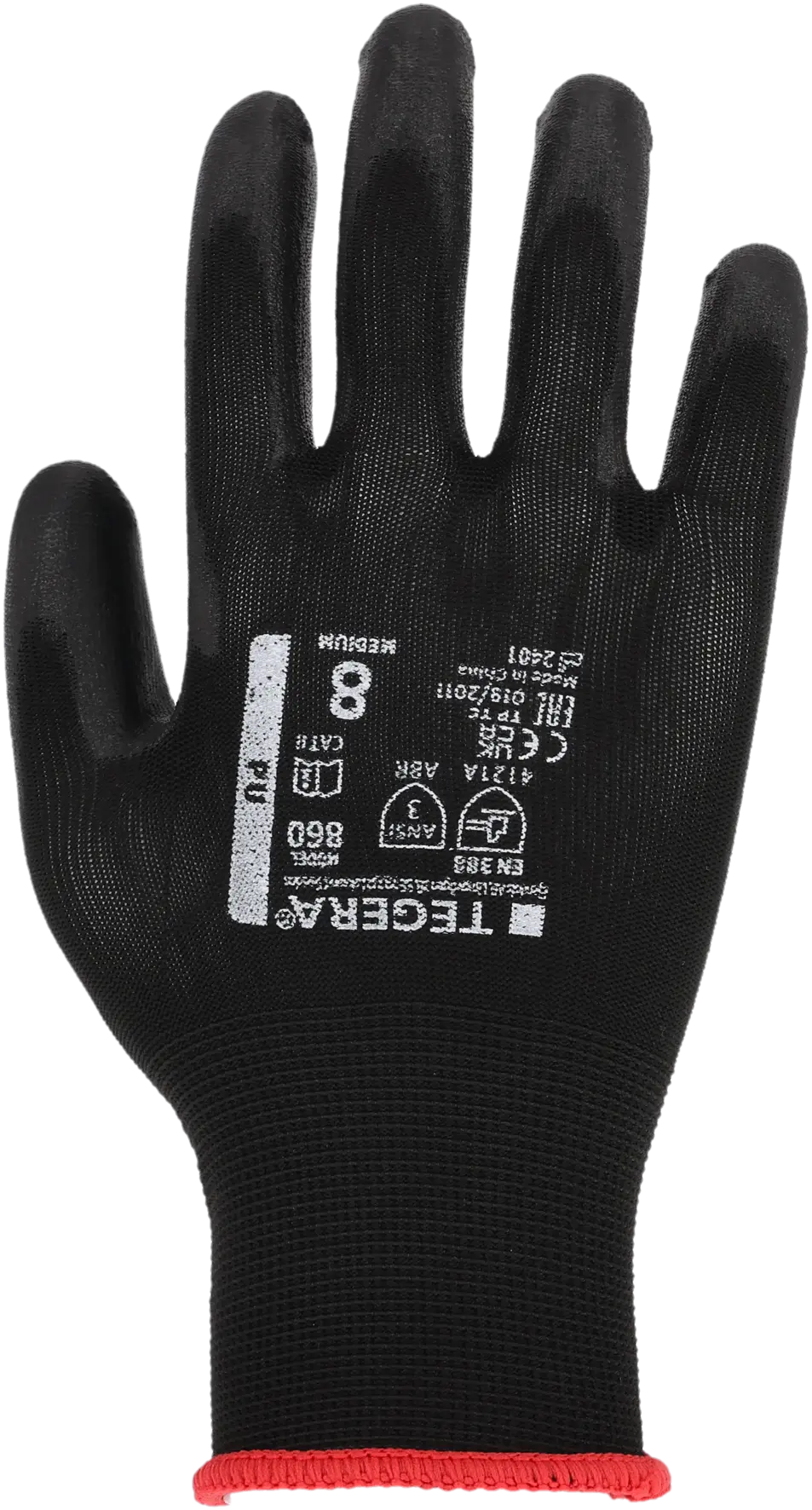 TEGERA® 860 Feinstrickhandschuh mit PU-Beschichtung schwarz Gr. 9