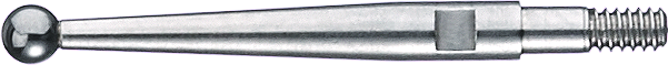 Messeinsatz M1,6 rubinbestückt D2mm L36,2mm