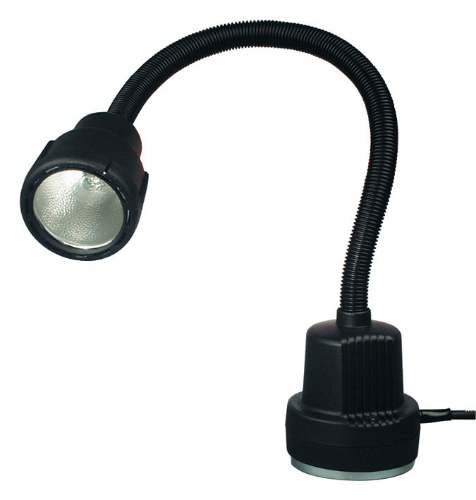 Maschinenlampe Halogen "Breitstrahler" mit Schraubklemme L420mm 1,6m Kabel 230V 20W