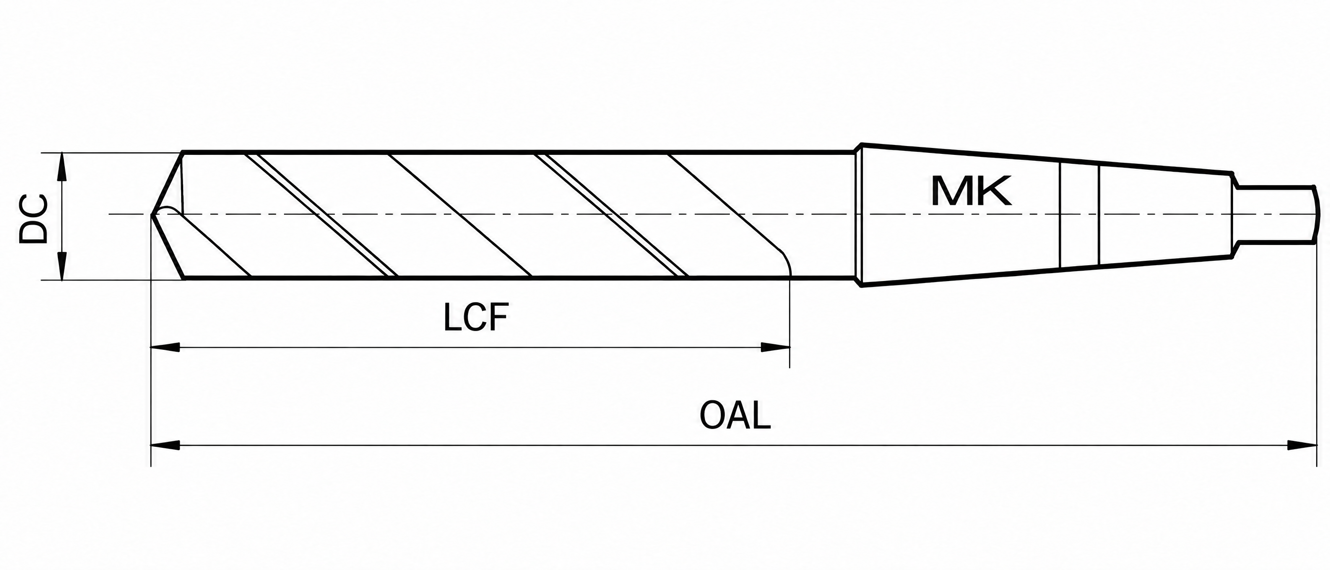 Eyltool Premium Aufbohrer HSS MK Typ N 120° Z3 DIN 343 D7,8 mm