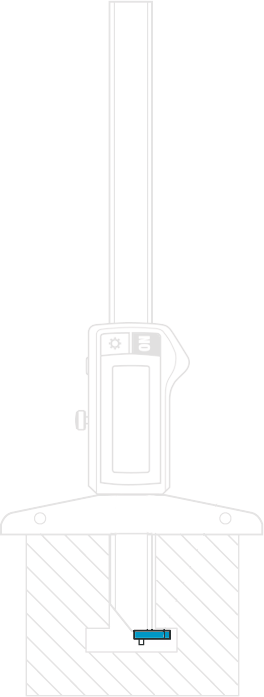 Messeinsatz zur Befestigung am Messstift für Tiefenmessschieber 32721/32723 Messeinsatz zur Befestigung am Messstift für Tiefenmessschieber 32721/32723