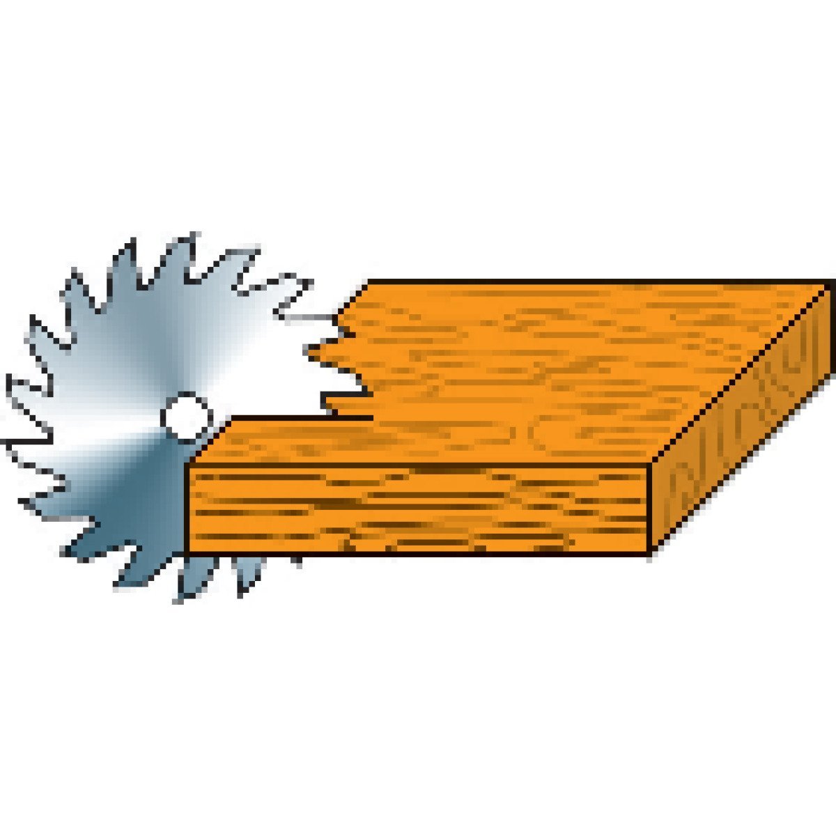 Zuschneid-Flachzahn-Kreissägeblatt Holzkraft KSB-ZF 250/18