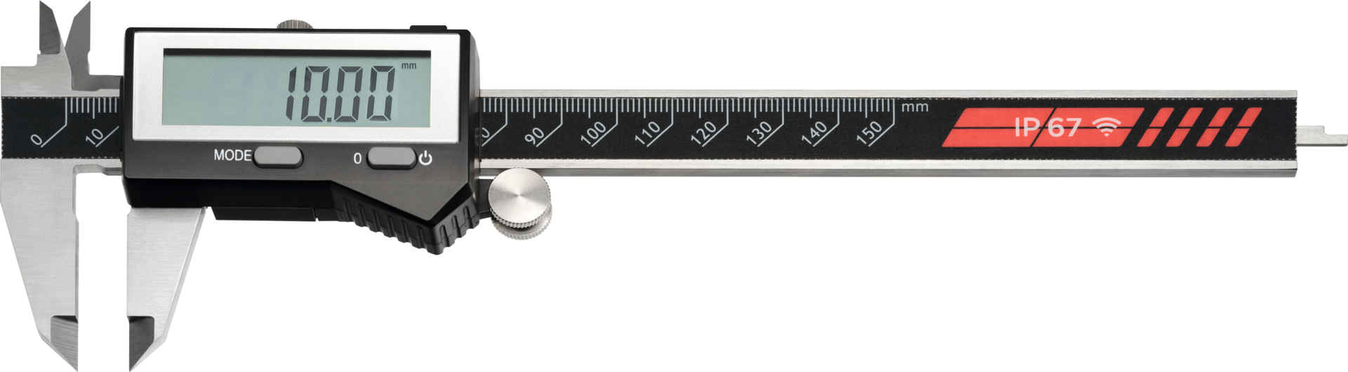 Messschieber Digital IP67 Abl. 0,01mm Bluetooth®-DA DIN862A eckiges Tiefenmaß MB150mm