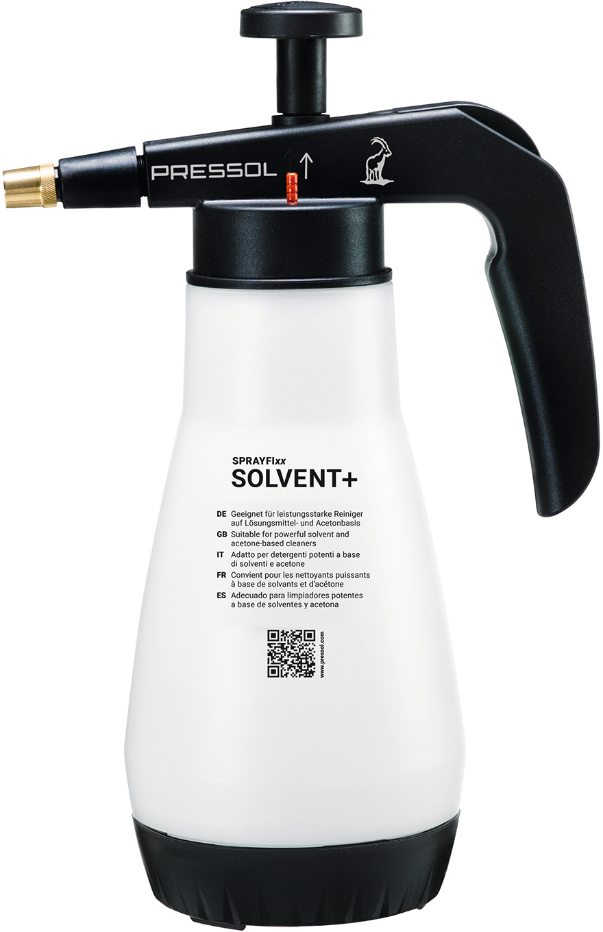 Drucksprühflasche 1,5l "SprayFixx" Typ Solvent Plus schwarz