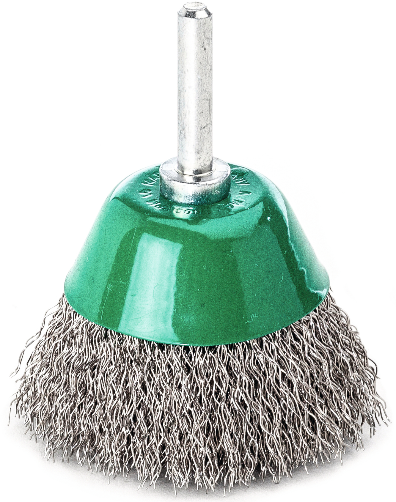 Topfbürste Schaft 6mm Edelstahldraht gewellt D50x0,3mm