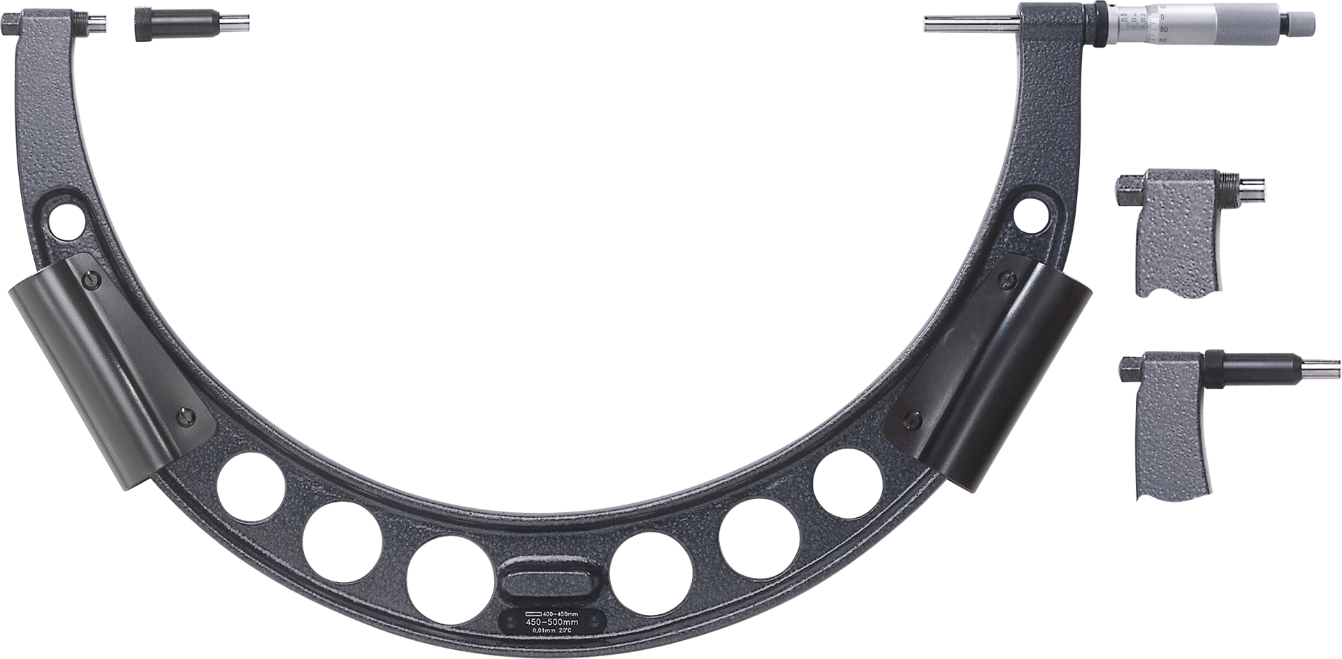 Bügelmessschraube Leichtmetallbügel Abl. 0,01mm Spindelverstellung 50mm & Endmaßverlängerung MB1300-1400mm