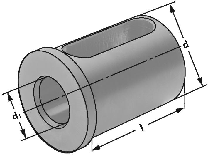 Reduzierhülse Anschlag L50mm für Bohrstangenhalter Typ E2 D25X16mm