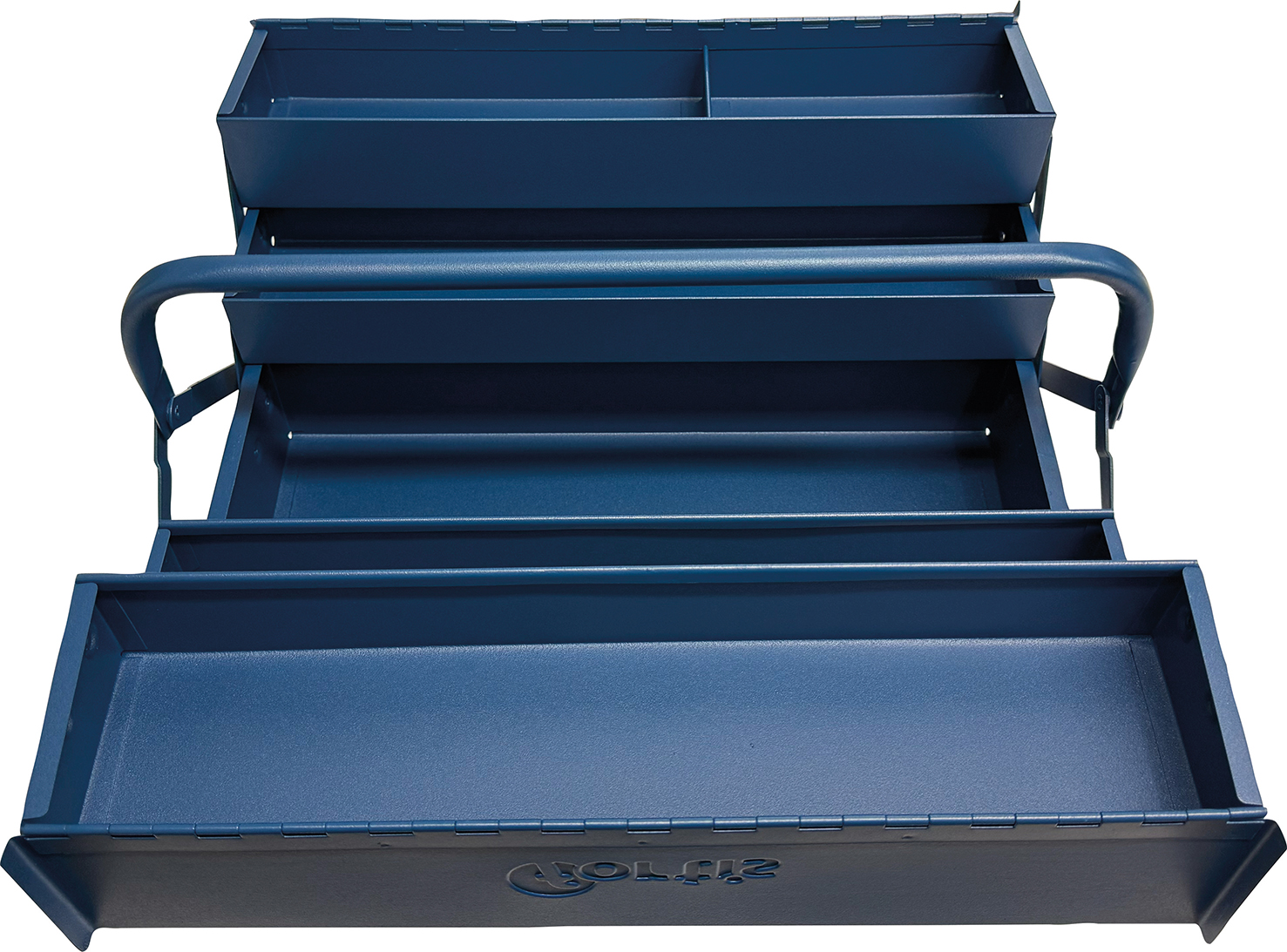 FORTIS Stahlblechkiste blau 530 × 200 × 200 mm 5-teilig 27 Liter