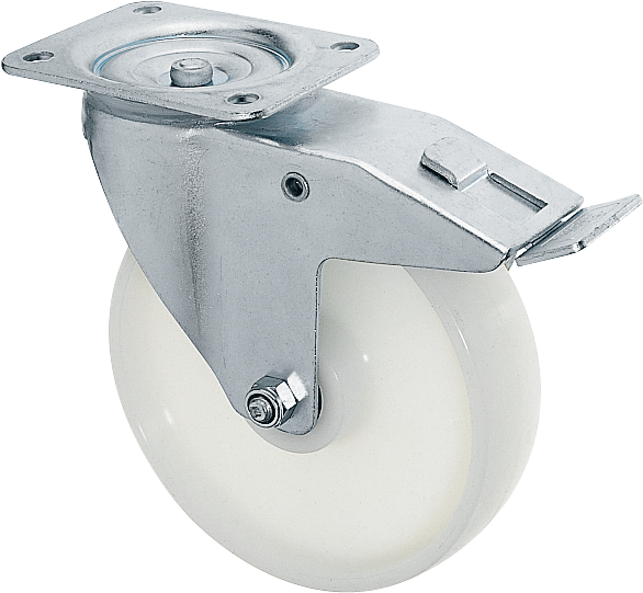 Apparaterolle Polyamid Lenkrolle mit Stopp 350kg D200mm Apparaterolle Polyamid Lenkrolle mit Stopp 350kg D200mm