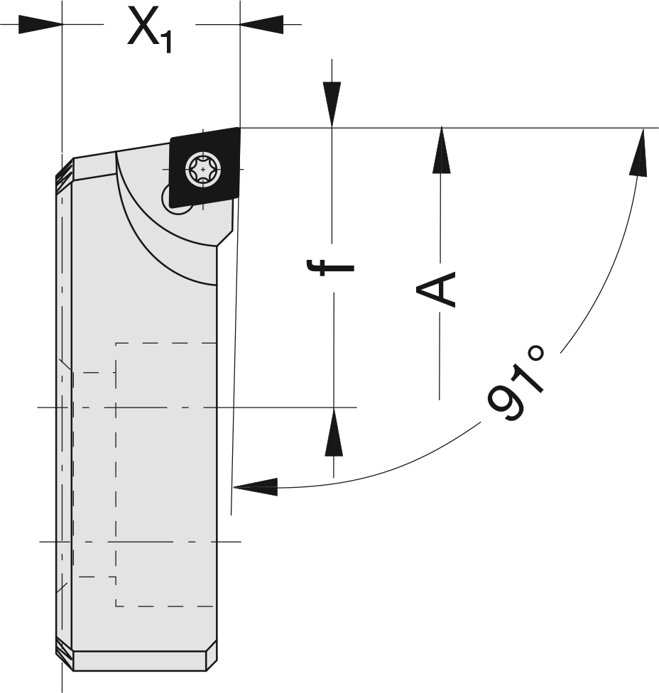 Wendeplattenhalter Ø52-102mm Kerbverzahnung für TOGT... A52-77mm X1=16,5mm