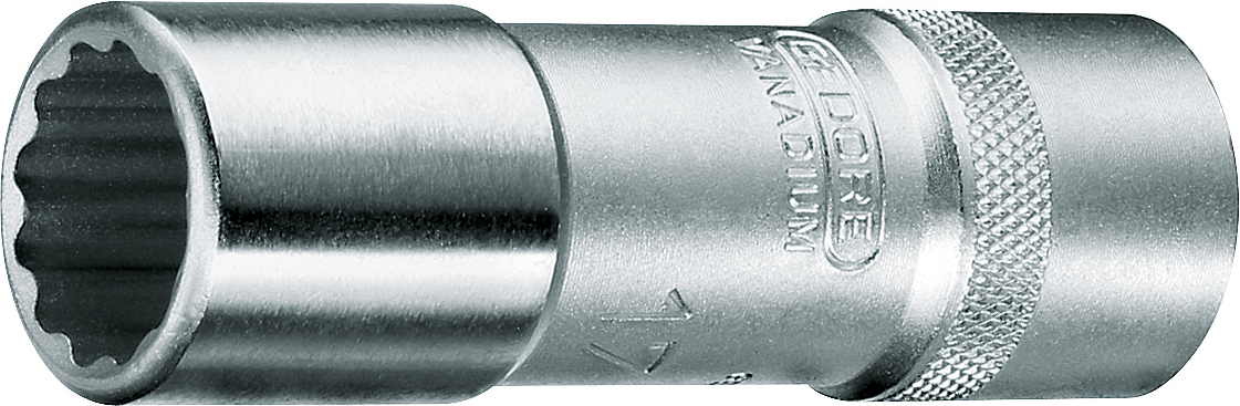 Stecknuss 1/2" Doppelsechskant (Unit-Drive) lang L82mm SW24mm