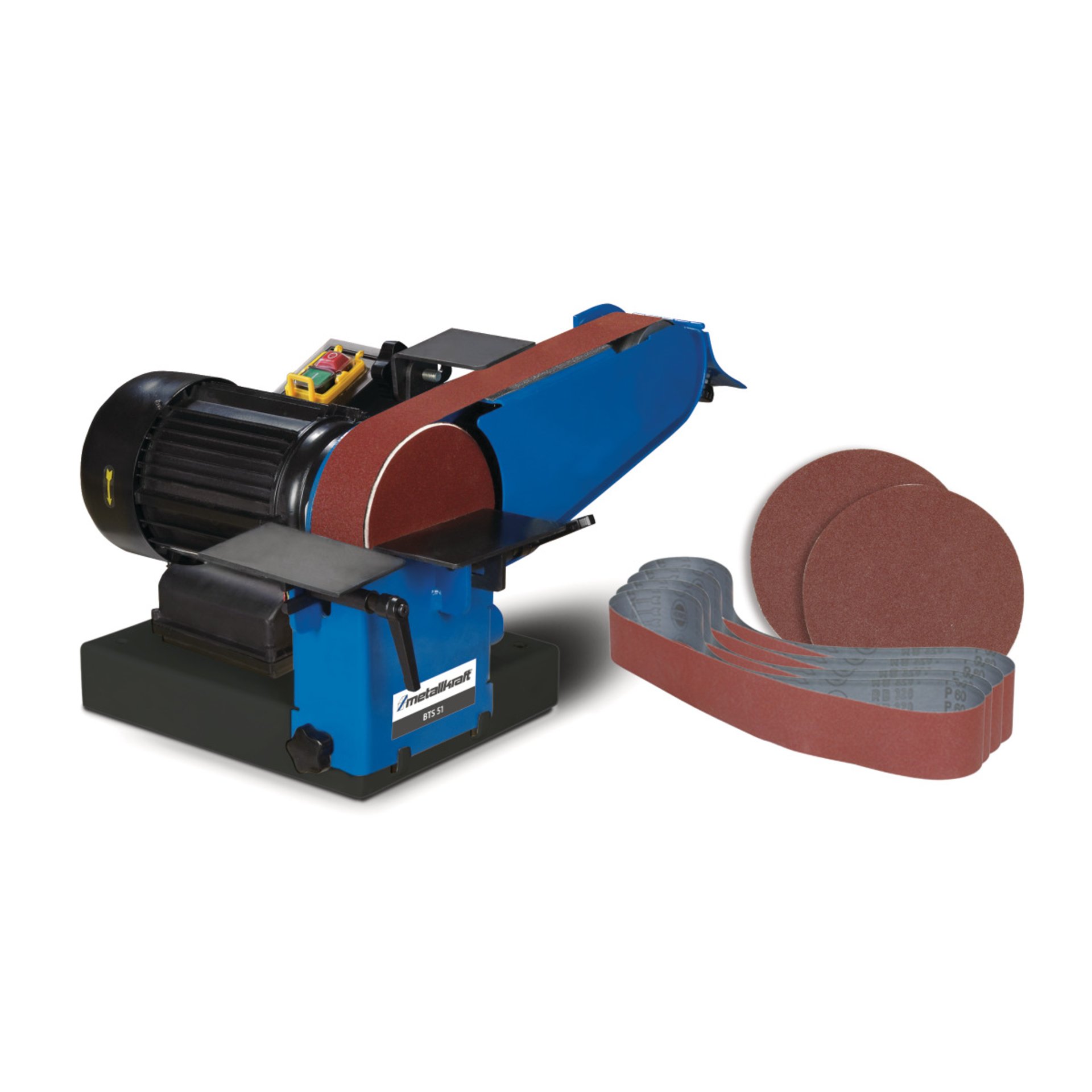 Band- und Tellerschleifmaschine Metallkraft BTS 51 Aktions-Set