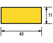 Warnschutz schwarz/gelb L1m Innenmaß 40mmx11mm Warnschutz schwarz/gelb L1m Innenmaß 40mmx11mm