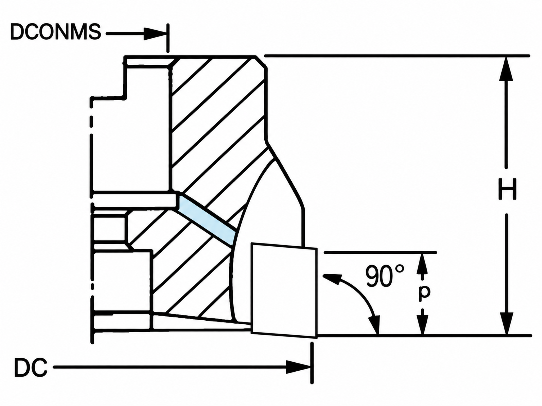 Eyltool Premium Aufsteck-Eckfräser "Königsspaner" Z5 IK für WSP LN.X 1510 Ø 50 mm