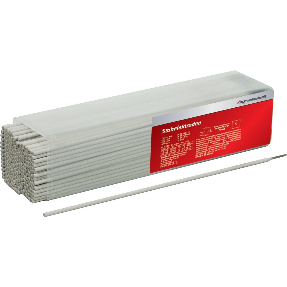 Stabelektrode Schweisskraft 4430 AC 3,2 x 350 mm, 39 Stück