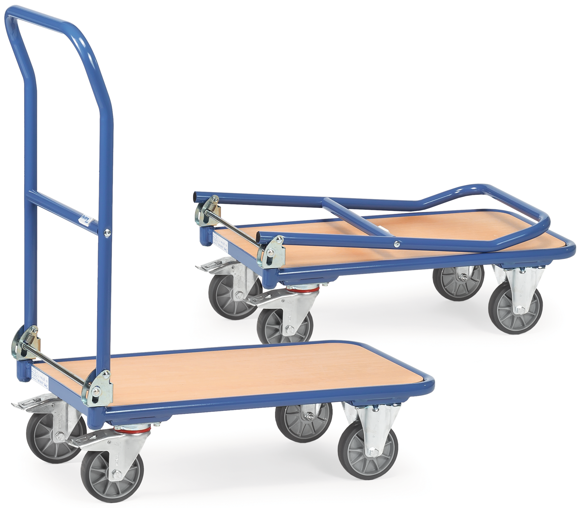 Klappwagen Stahl RAL5007 250kg 900x600mm