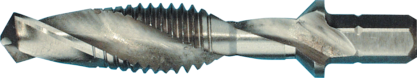 Kombi-Bitgewindebohrer M HSS ISO2-6H mit Sechskantaufnahme 1/4" M4