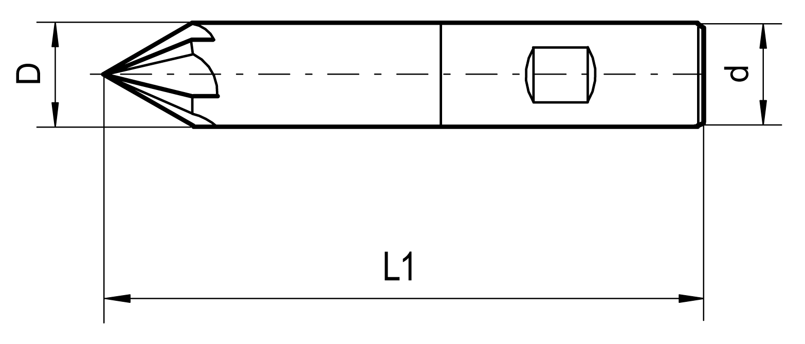 NC-Entgratfräser 60° VHM TiAlN Z6 WN/DIN6535-HB D12mm