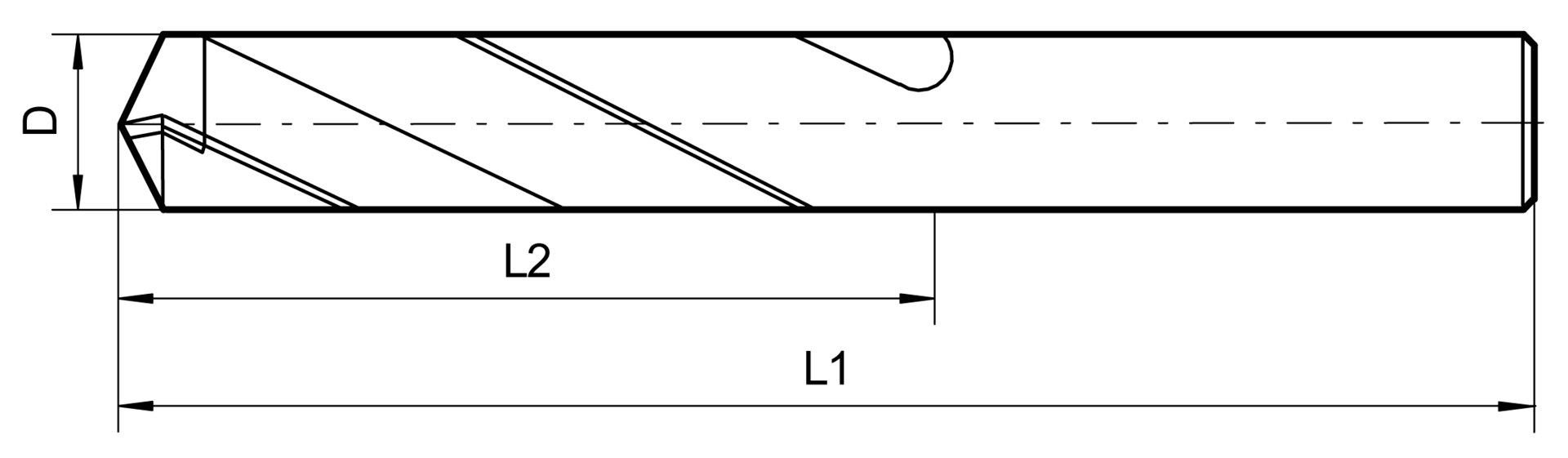 Spiralbohrer HM-Schneide gelötet Typ N 118° DIN8037 D4,2mm