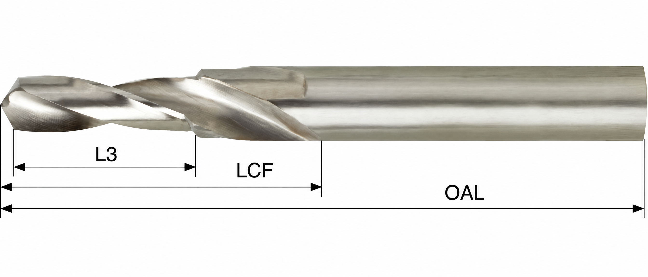 Eyltool Premium Kurzstufenbohrer 90° Gewindekernloch HSS Typ N D3,4/2,5mm M3
