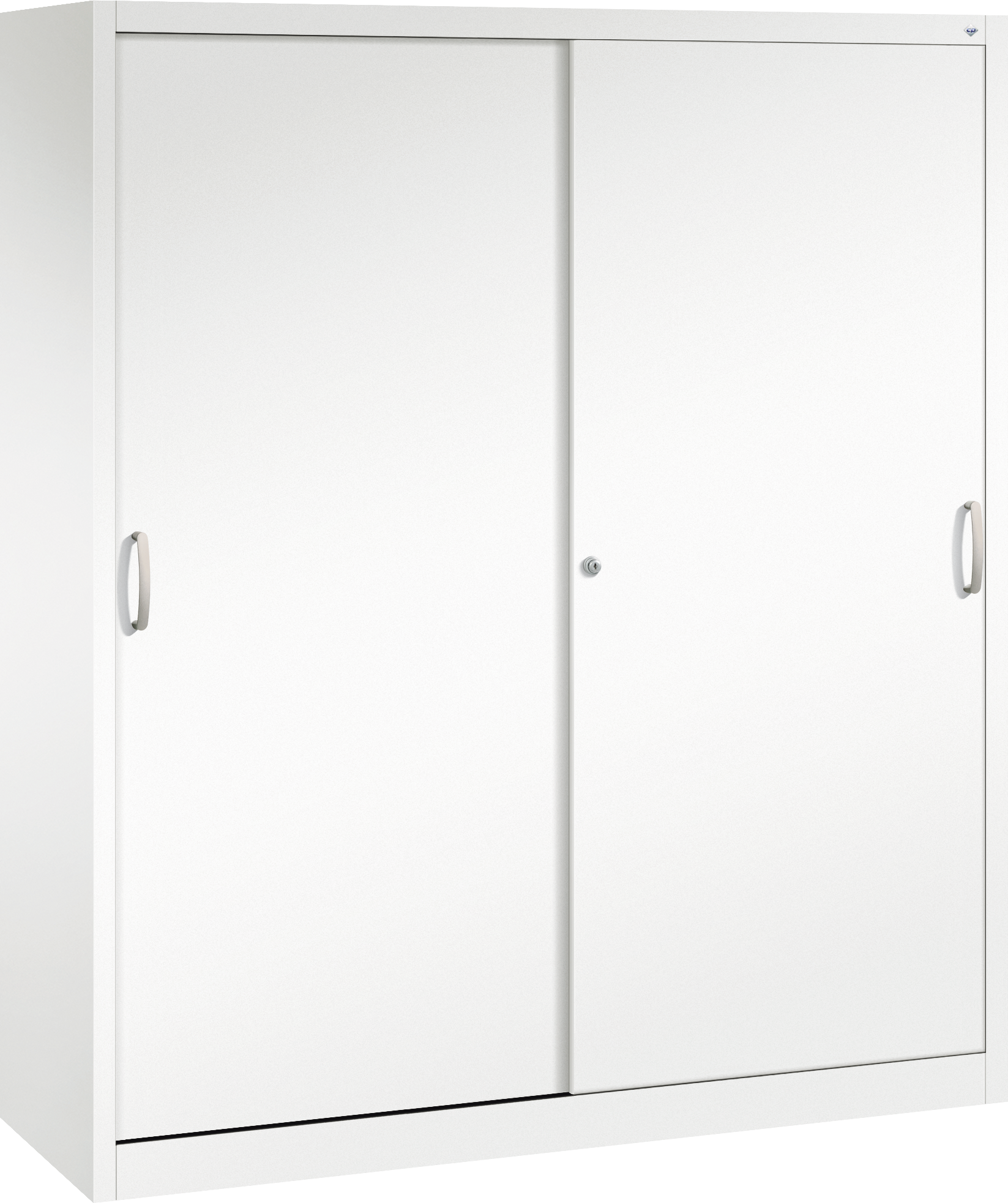 Schiebetürenschrank hoch RAL7035 H1950 x B1600 x T400mm