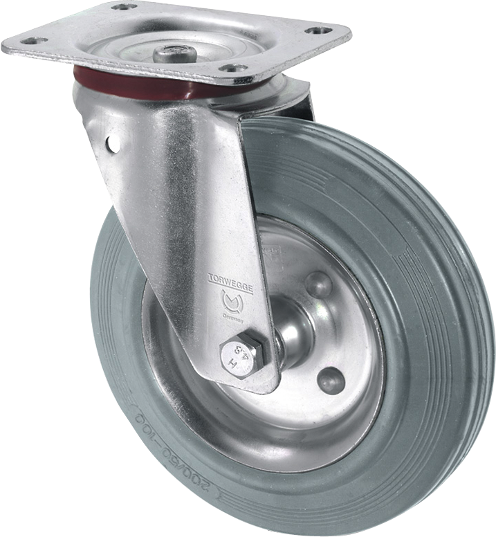Apparaterolle Vollgummi-Bockrolle spurlos 135kg D160mm