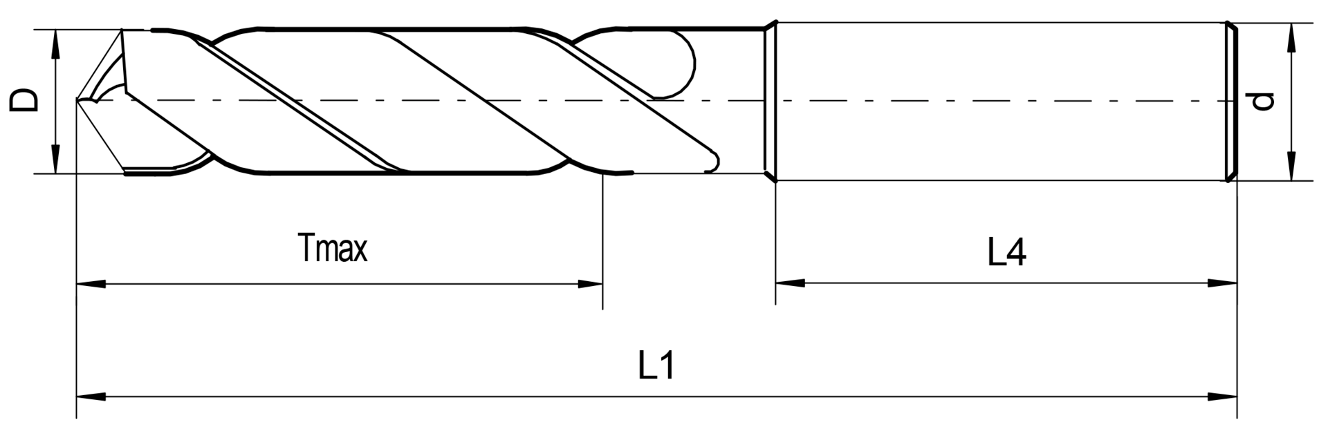 Hochleistungsbohrer VHM TiAlN VariDrill™ 3xD DIN6537/DIN6535-HA D3mm