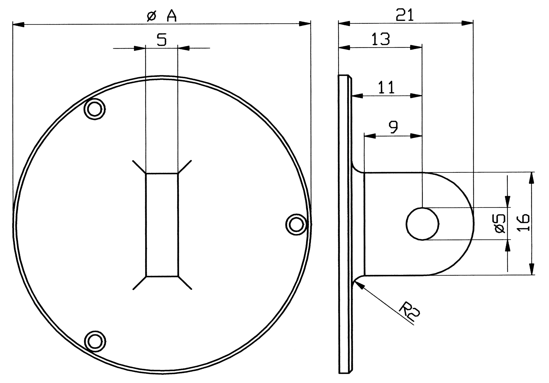 Einspannöse Messuhren für Gehäuse 58mm Mehrpreis zur Messuhr!