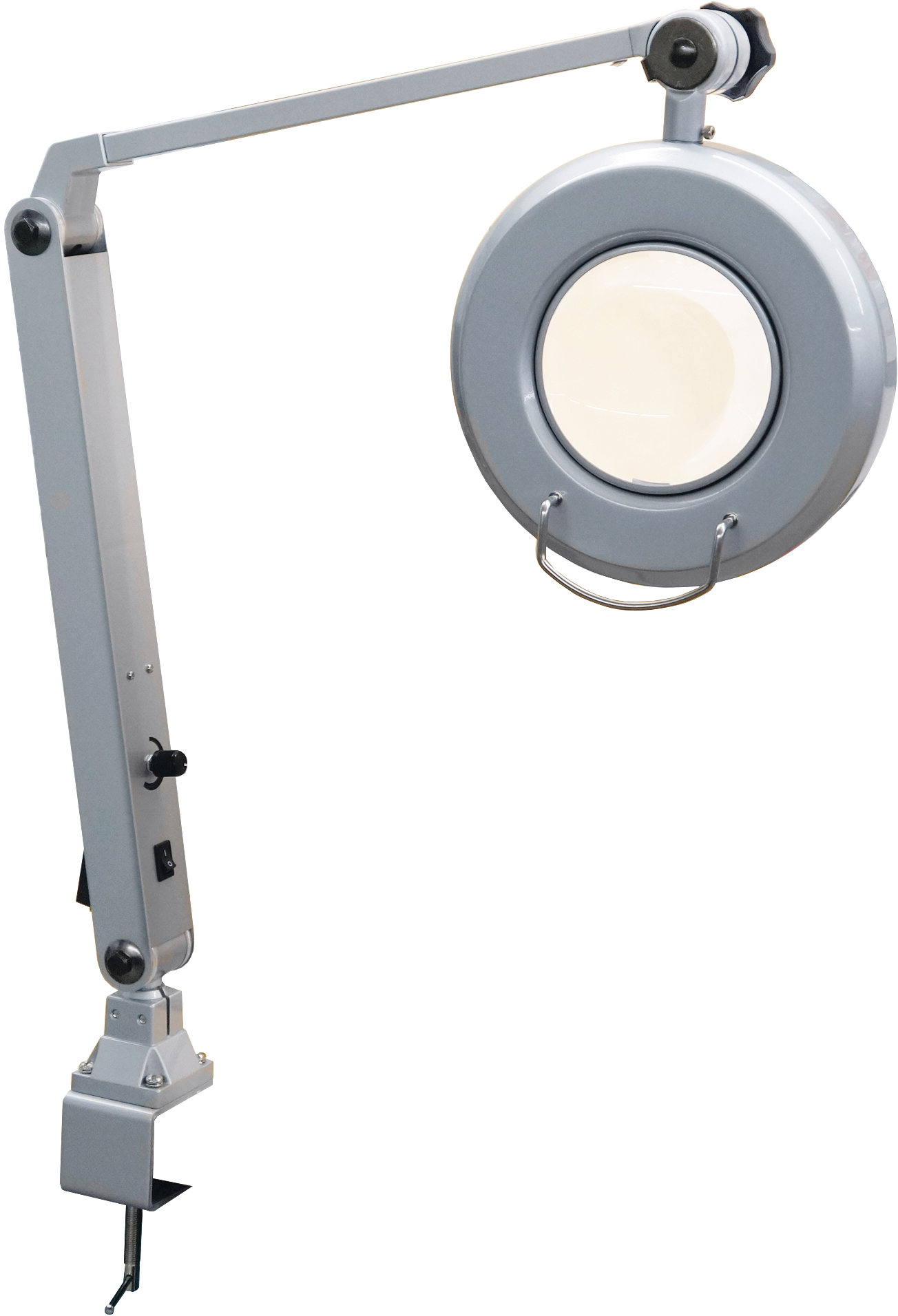 Leuchtlupe silber Scherenarm mit Tischklemme D120mm Vergr. 3-fach 6 Dioptr.