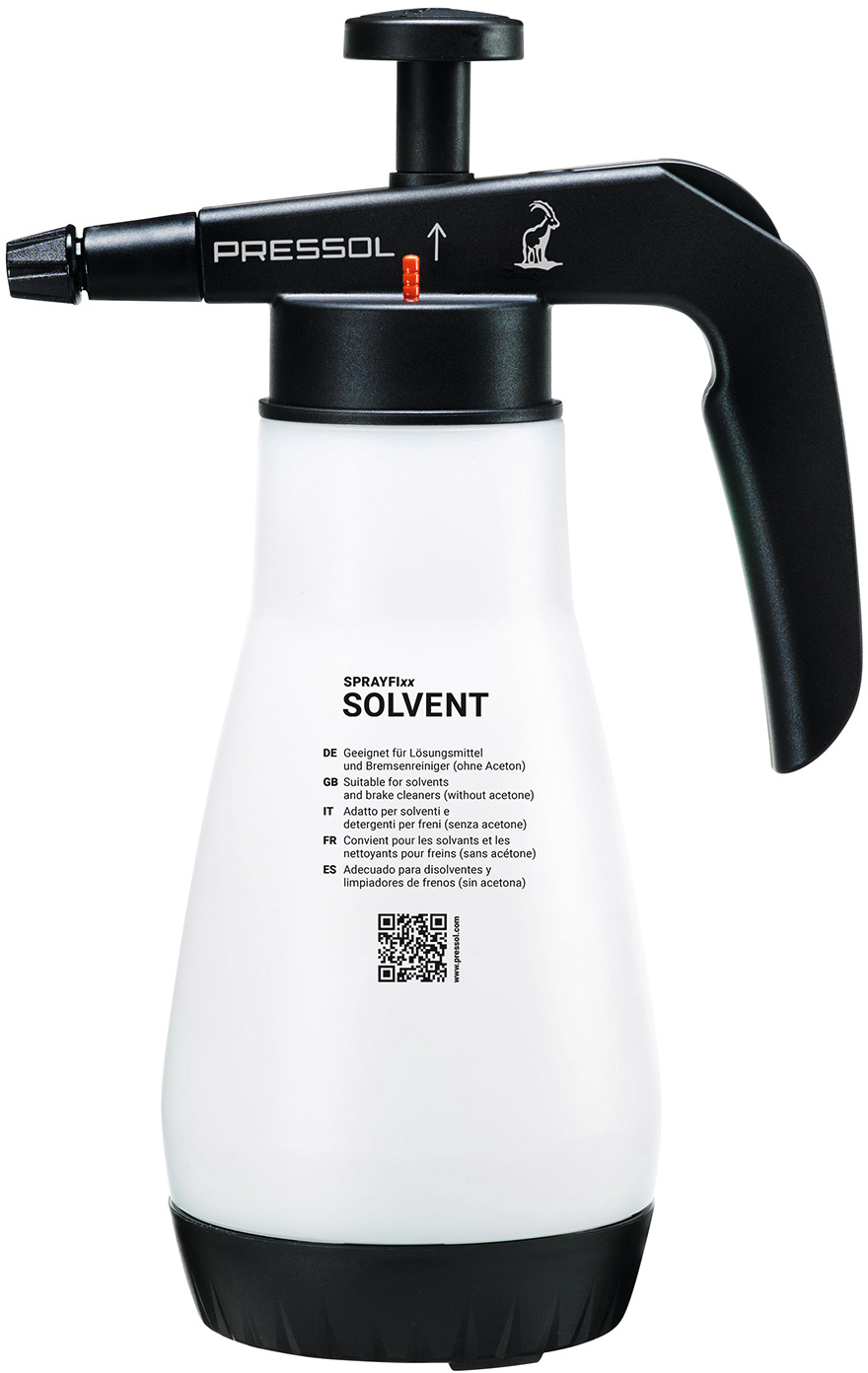 Drucksprühflasche 1,5l "SprayFixx" Typ Solvent schwarz