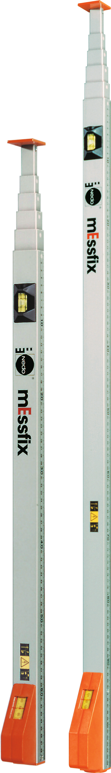 Längenmaßstab mEssfix compact mit Teleskopauszugmm-Teilung MB0,60-3,04m