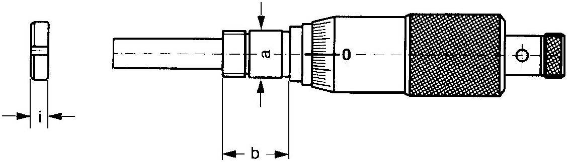 Einbaumessschraube Abl. 0,01mm DIN863 MB0-13mm