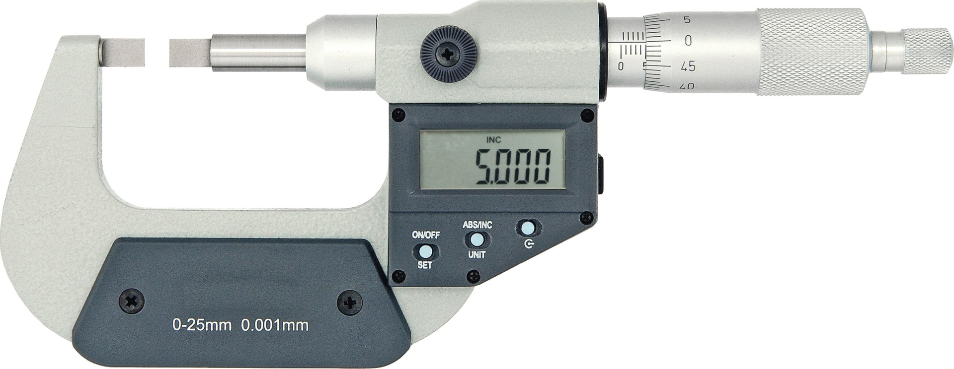 Bügelmessschraube Digital IP54 zur Nutenmessung Abl. 0,001mm DIN863 MB25-50mm