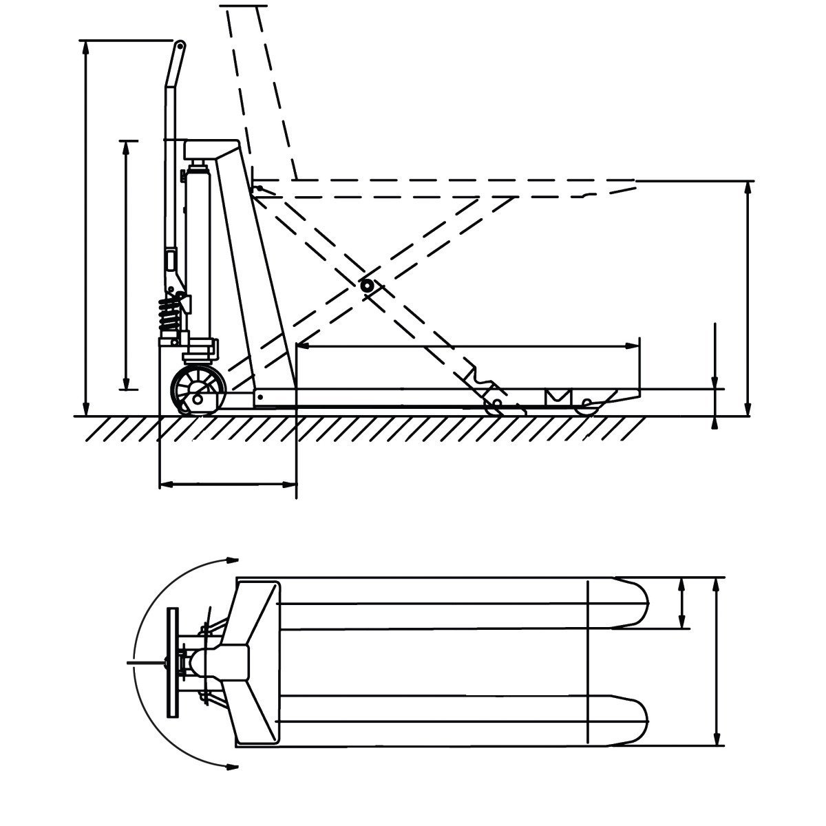 Scherengabelhubwagen Unicraft PHH 1003 E