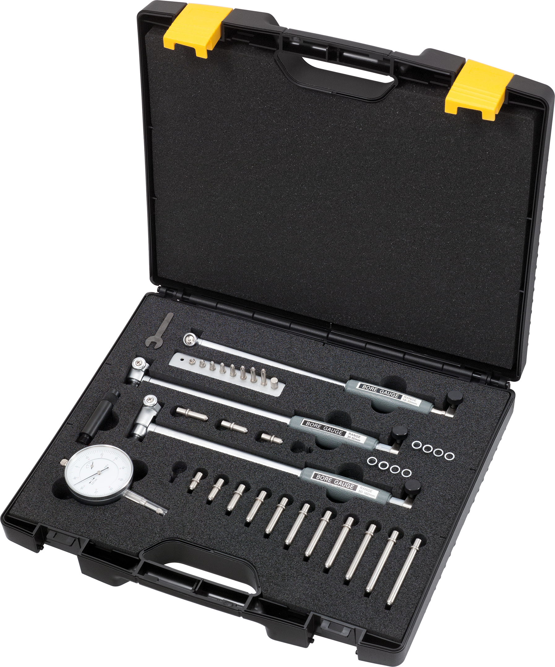 Innenfeinmessgeräte Sortiment mit Messuhr Werksnorm MB18-160mm Abl. 0,001mm Innenfeinmessgeräte Sortiment mit Messuhr Werksnorm MB18-160mm Abl. 0,001mm
