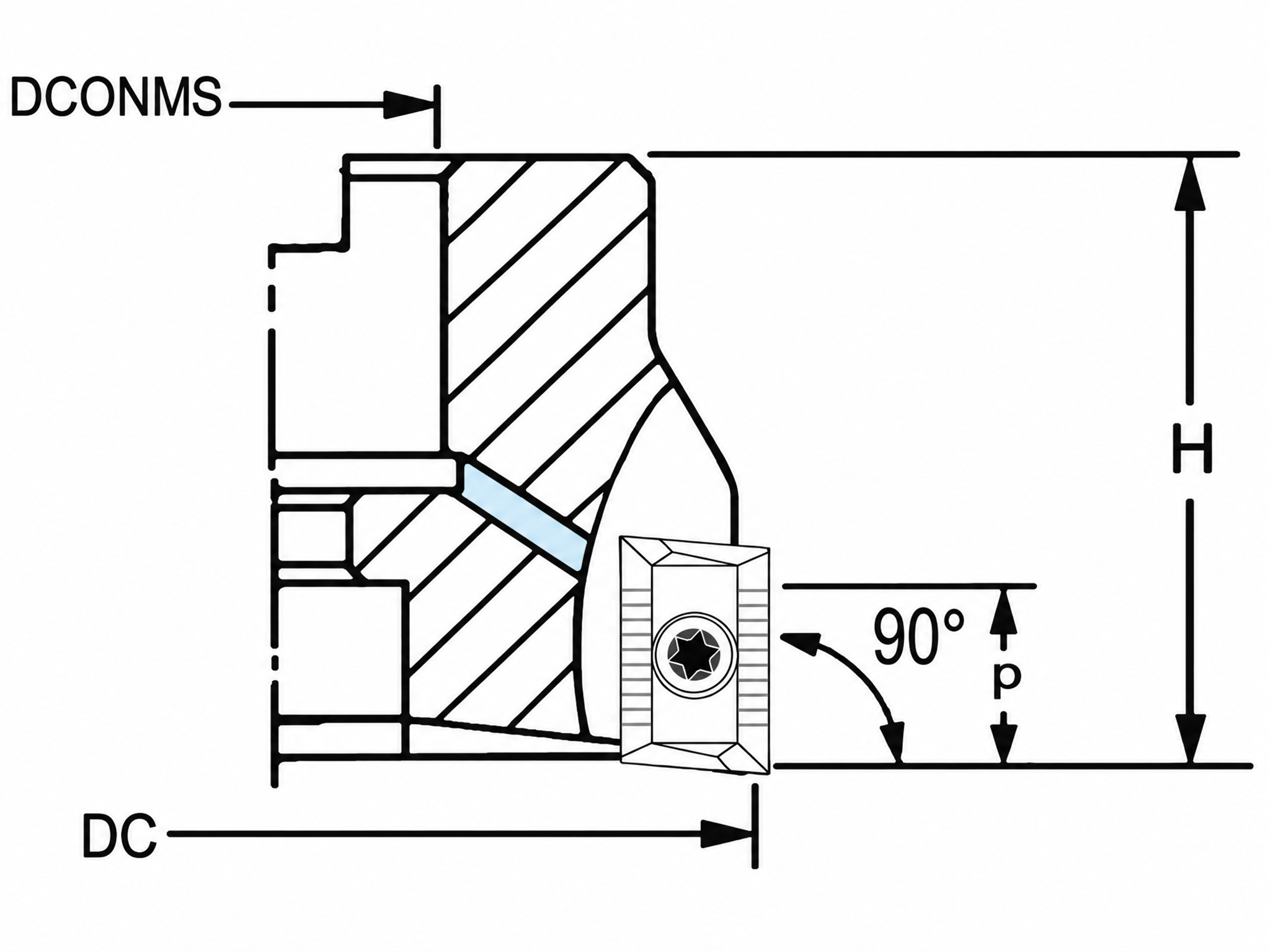 Eyltool Premium Aufsteck-Eckfräser Soft Z4 IK für WSP AP.T 1604 Ø 40 mm