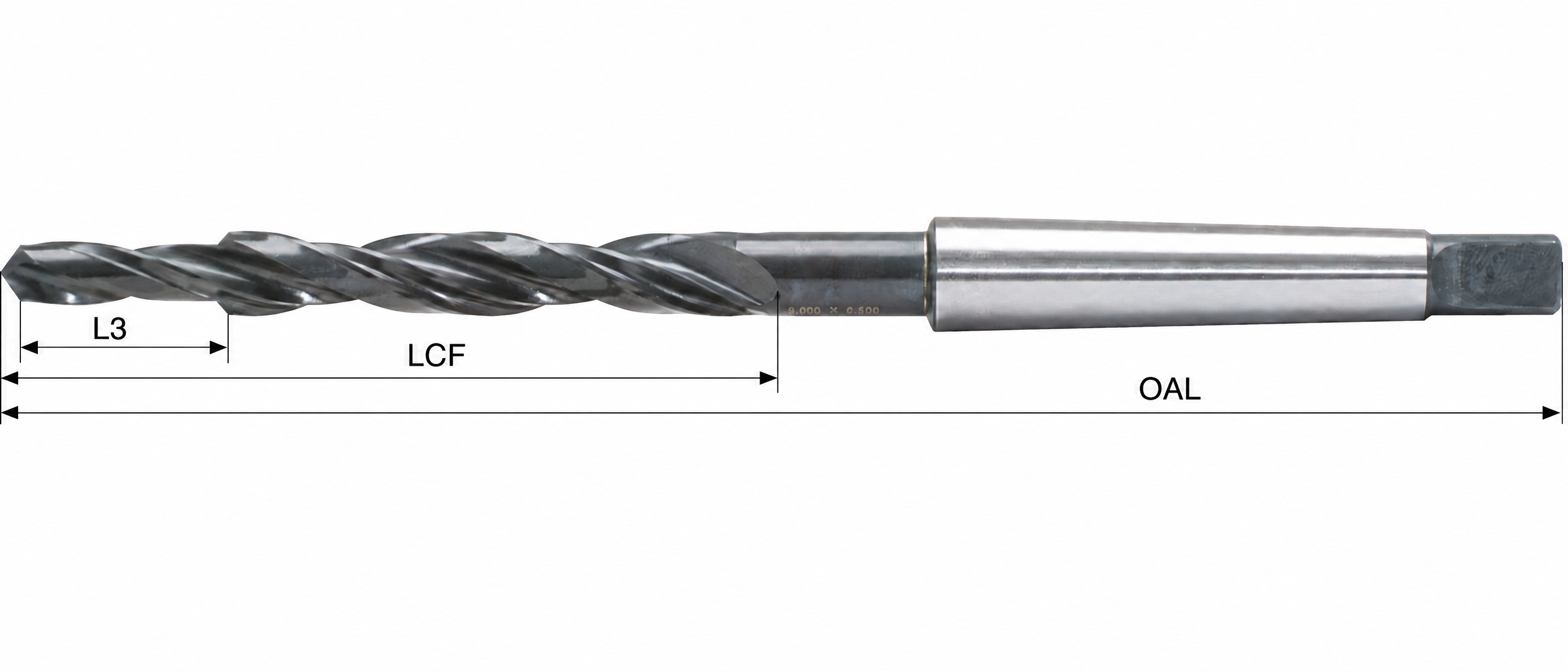 Eyltool Premium Mehrfasen-Stufenbohrer 90° MK Durchgangsloch Senkung mittel HSS Typ N 118ø WN D11/5,5mm M5