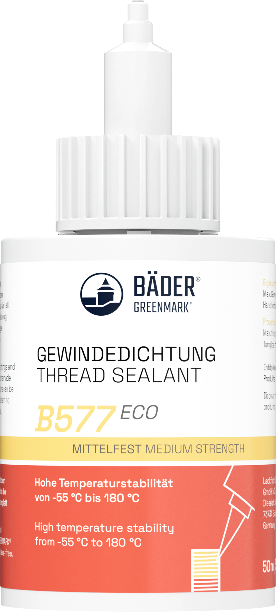 Gewindedichtung mittelfest B577 Eco 50ml gelb Gewindedichtung mittelfest B577 Eco 50ml gelb