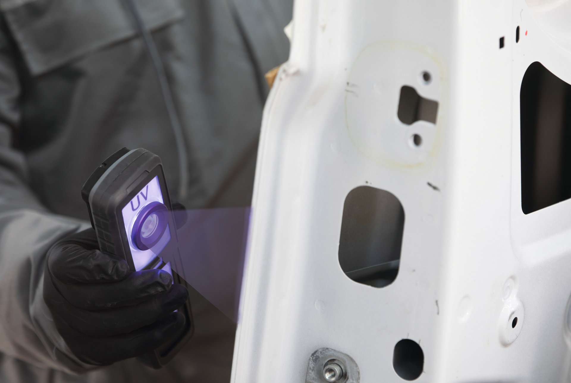 Akku-Arbeitslampe LED "UV-LIGHT" für UV-Härtung IP30 mit Magnet