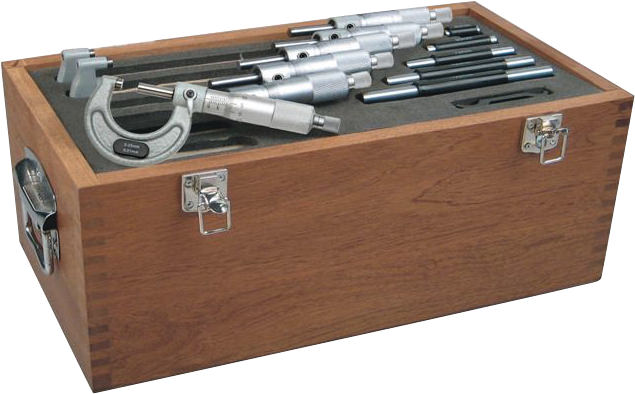Bügelmessschrauben Sortiment Abl. 0,01mm 4-teilig DIN863 MB0-100mm Bügelmessschrauben Sortiment Abl. 0,01mm 4-teilig DIN863 MB0-100mm