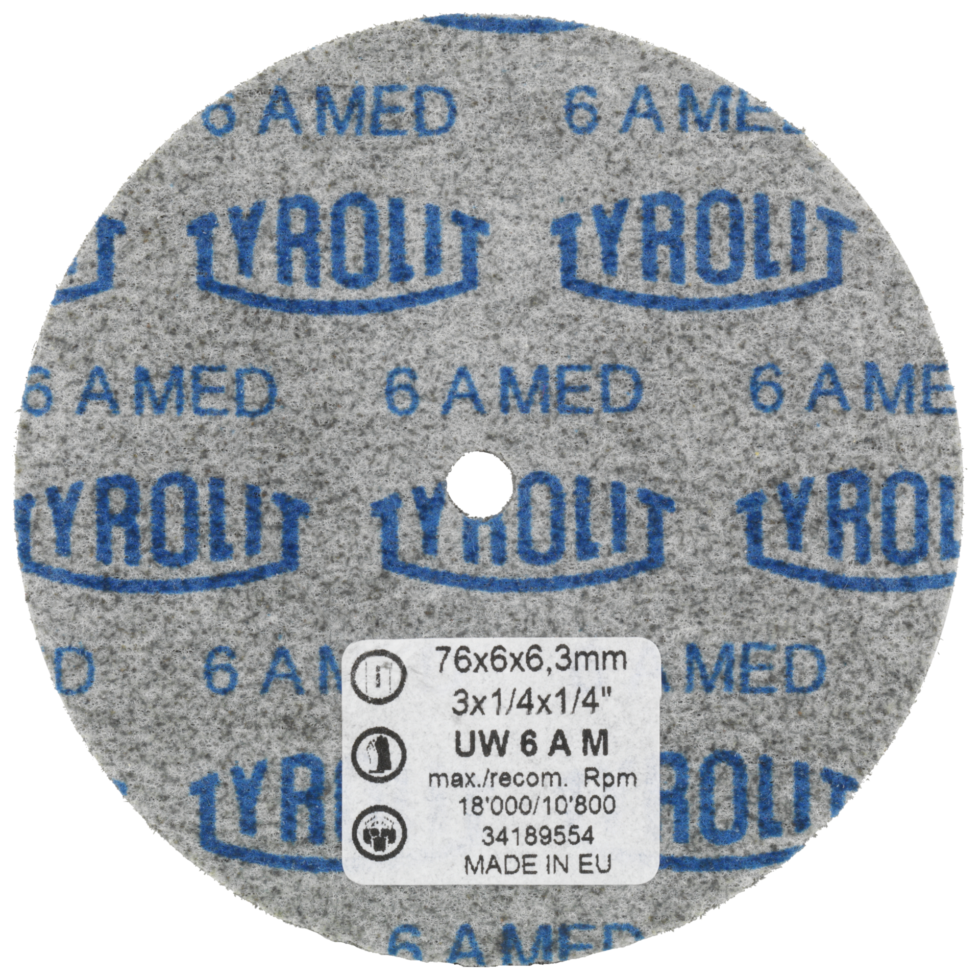 Vliesscheibe Multi weich D152mm B6,3mm Bohrung 25,4mm f. Kehlnahtschleifer